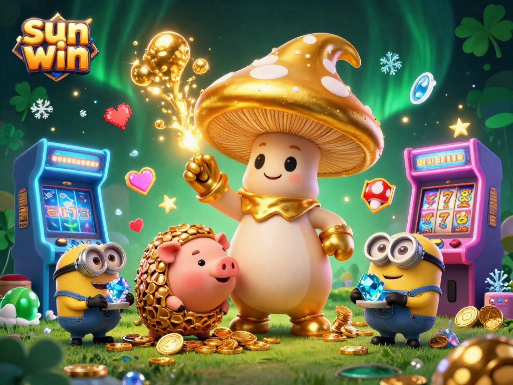 Experience the thrill of sun win as magical characters channel luck with vibrant casino elements.
