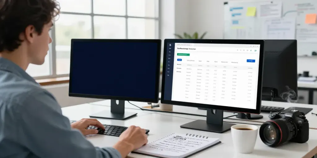 Expert SEO strategist analyzing instant indexing data in a modern workspace.